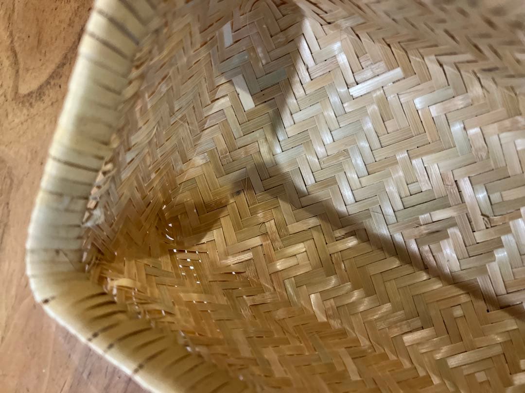 鳥越竹細工　弁当長四角　小物入れ　ランチボックス　2個セット