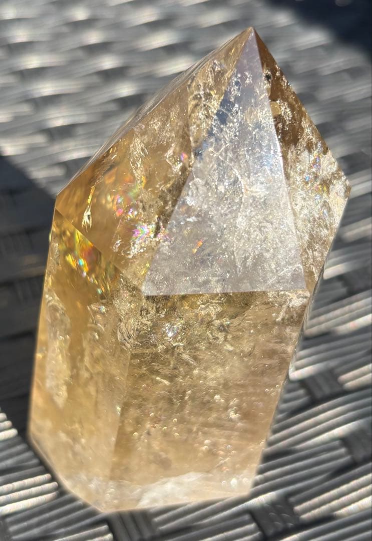 【天然石】爆虹　シトリン　タワー①