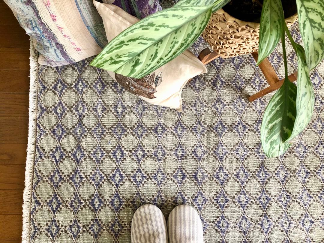 ✴︎1960年代 ヴィンテージ・トルコラグ✴︎lavender/ice-gray