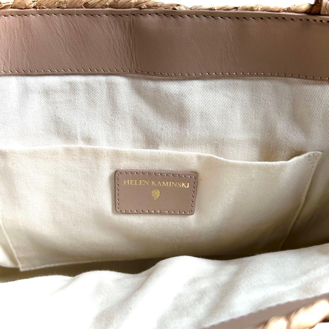 ヘレンカミンスキー☆ラフィア かごバッグ トートバッグ ベージュ 大きめ