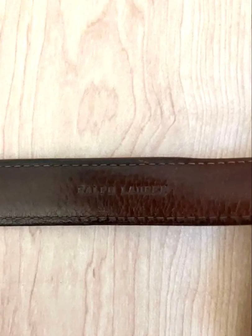 希少✨ Ralph Lauren ヴィンテージ 牛革 ベルト バッグ ブラウン