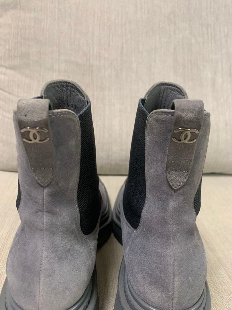シャネル CHANEL ショートブーツ サイドゴアブーツ ココマーク 38サイズ