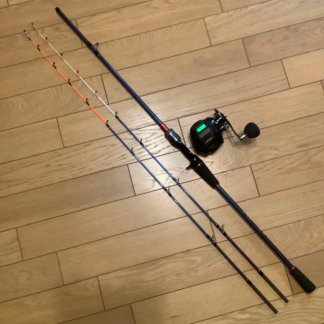 タイラバ　タコ釣り　1.65m 2WAYロッド&デジタルカウンター付ベイトリール