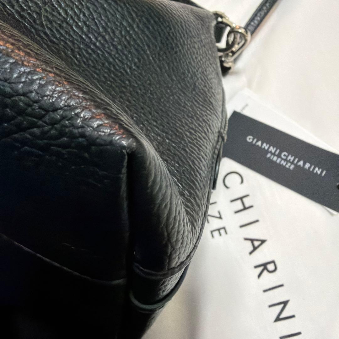 GIANNI CHIARINI アリファ 2WAY レザーバッグ M 黒