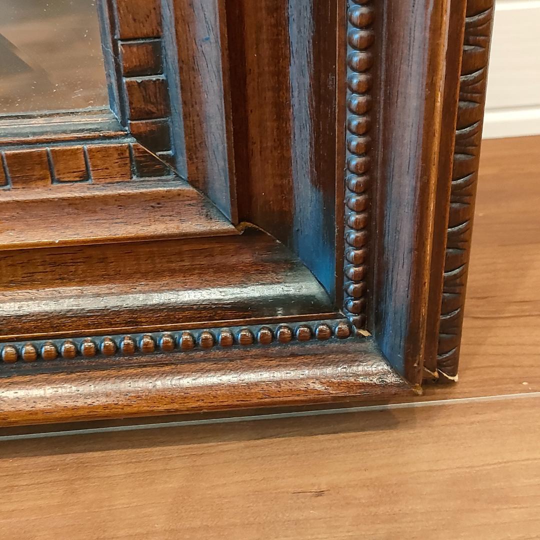 イタリア製　ミラー　姿見　アンティーク　木製フレーム