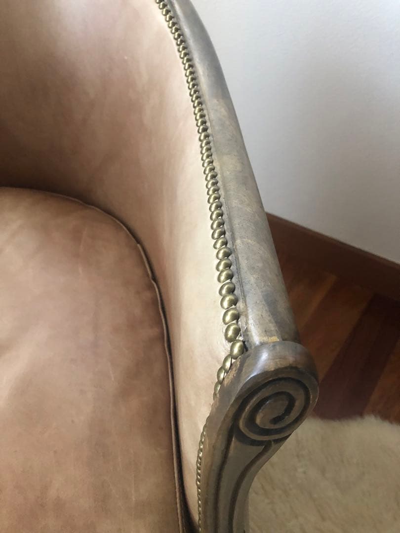 HALO 1人掛けソファー 天然皮革ベージュ系 TIMELESS COMFORT