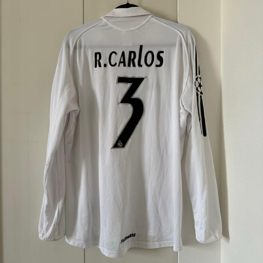 レアルマドリード 05-06 1st 長袖 フルパッチ ロベルトカルロス
