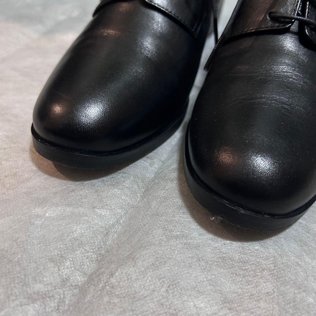 美品 マーガレットハウエルアイデア レースアップシューズ　24 ブラック