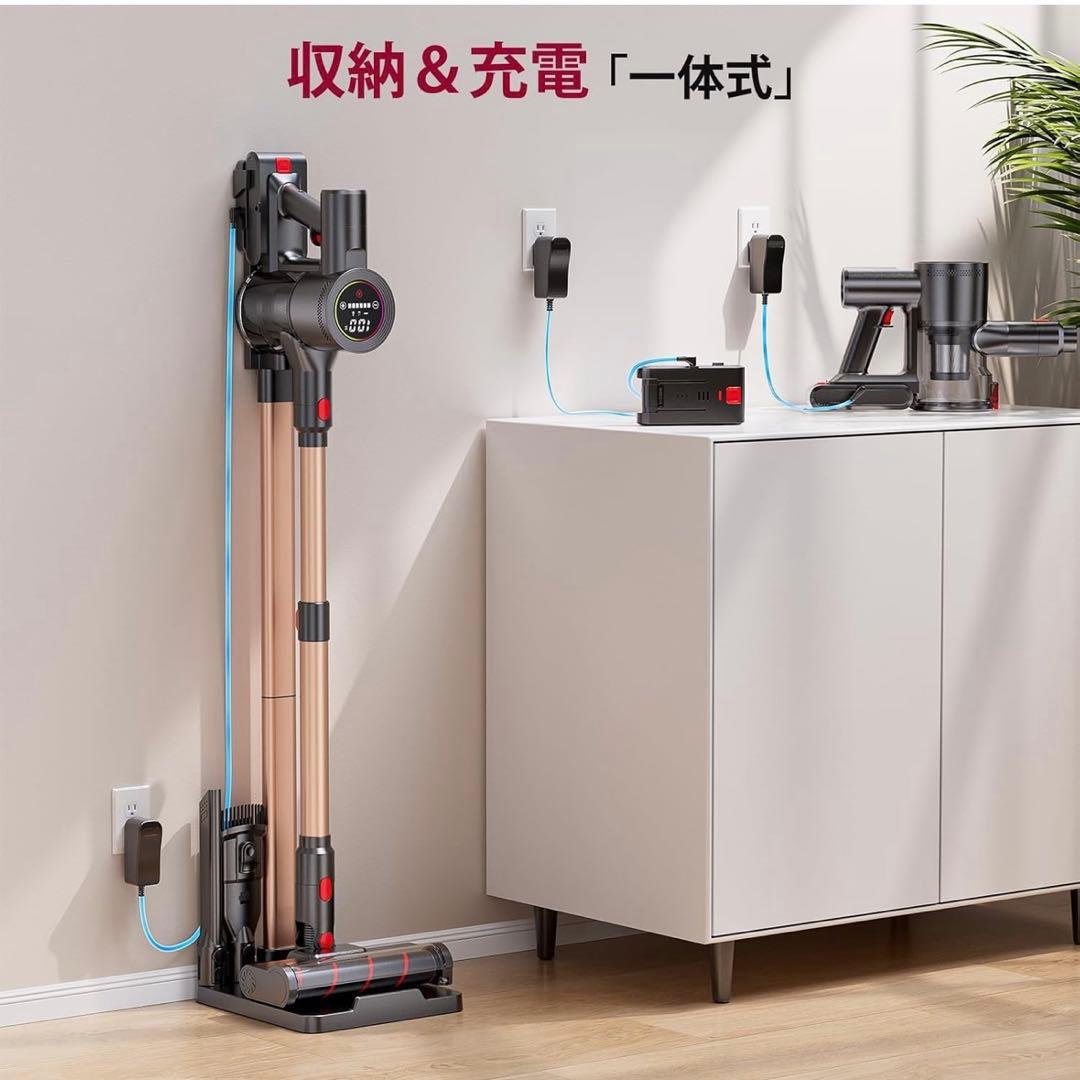 掃除機 コードレス 自走式 LEDライトLEDディスプレイ スティッククリーナー