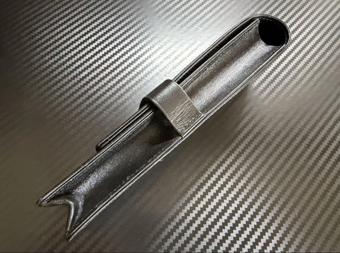 極美品 モンブラン シエナ 2本差し レザーペンケース ブラック