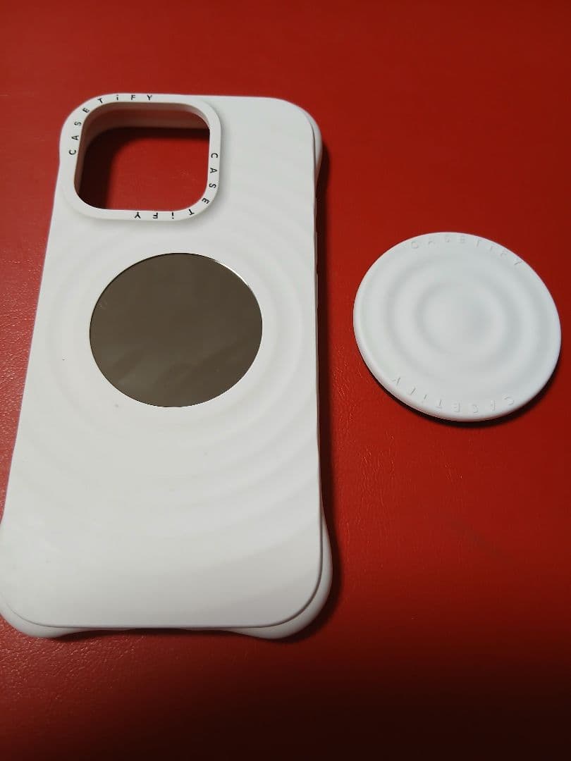 ホワイト ソフトケース マグネットスタンド付き