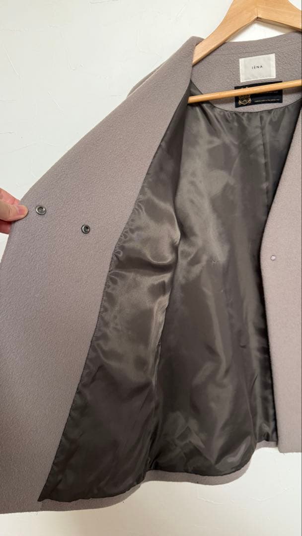 IENA イエナ MANTECO マンテコ ウールノーカラーショートコート