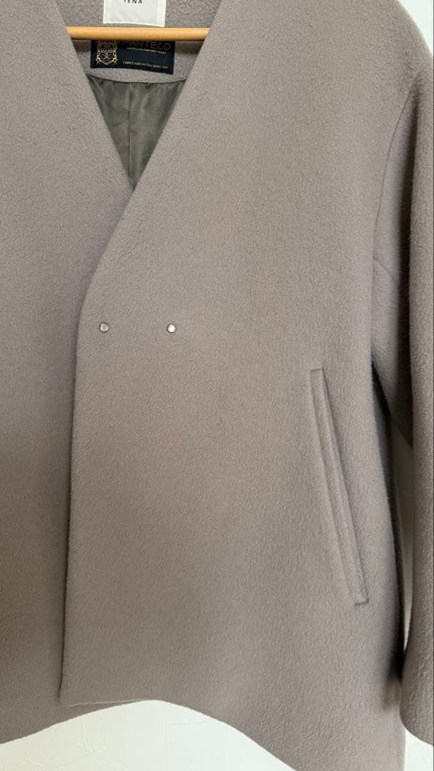 IENA イエナ MANTECO マンテコ ウールノーカラーショートコート