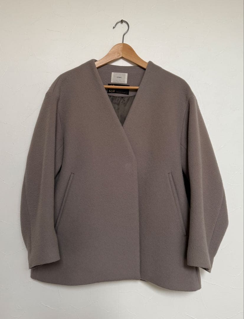 IENA イエナ MANTECO マンテコ ウールノーカラーショートコート