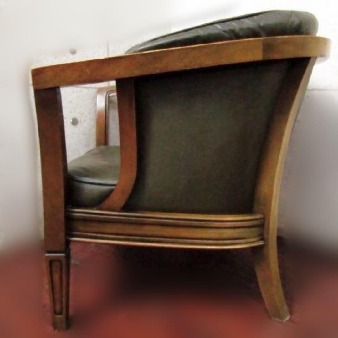 MARUNI マルニ木工 地中海ロイヤル　総革シャルルシングルソファ