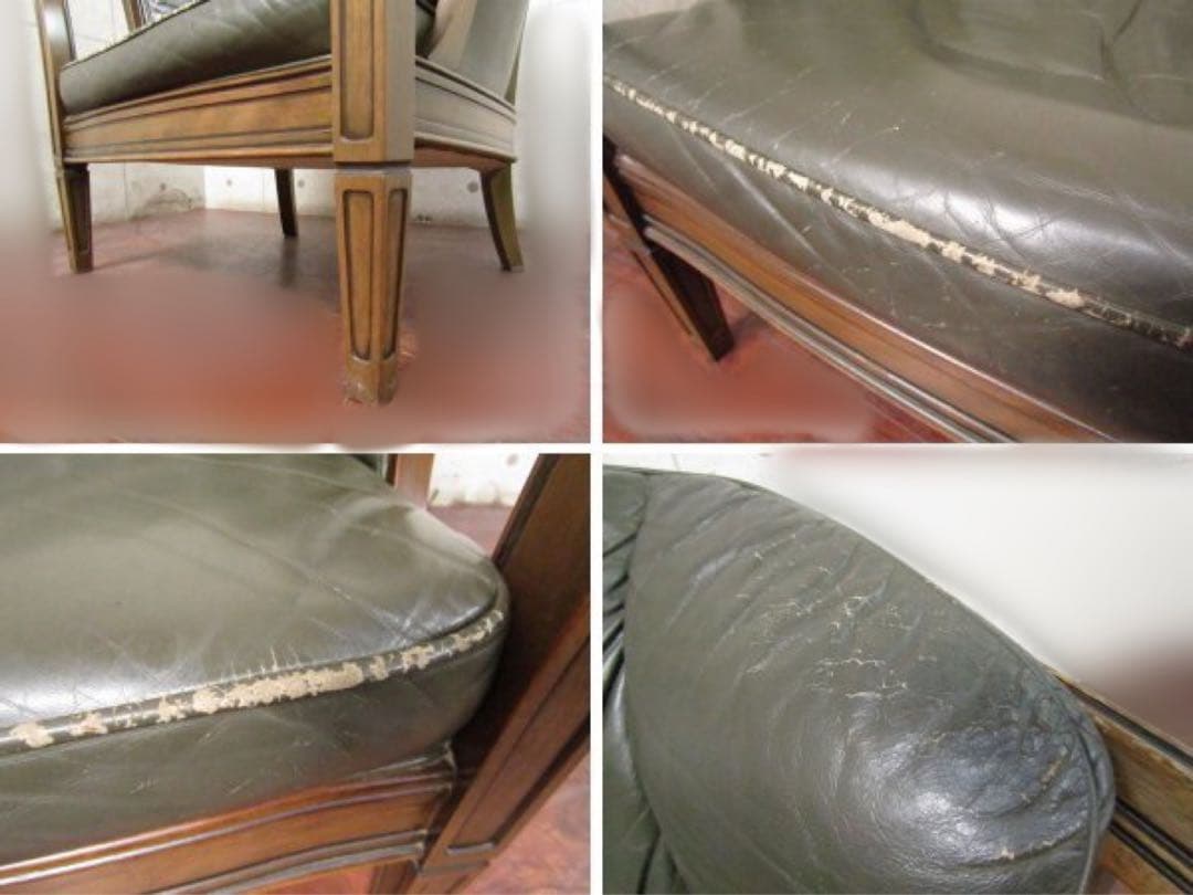 MARUNI マルニ木工 地中海ロイヤル　総革シャルルシングルソファ