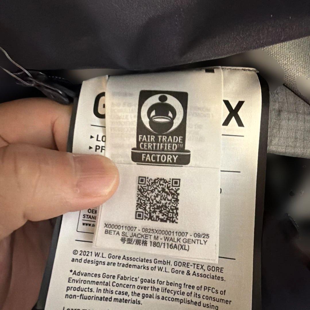 ジャケット・アウター ARC'TERYX WALK GENTLY BETA SL JKT XL