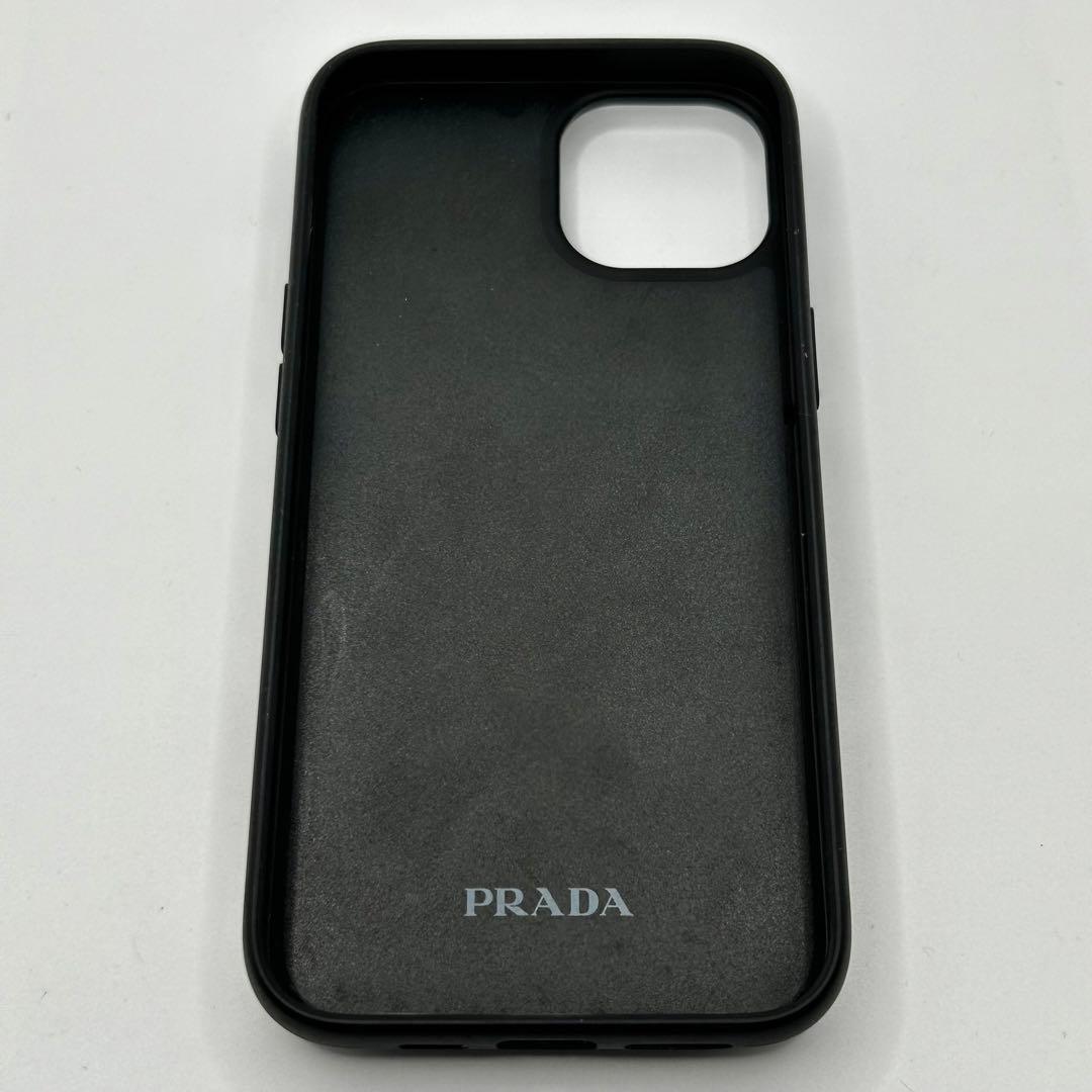 美品　PRADA iPhoneケース　14 ピンク　三角ロゴ　サフィアーノレザー