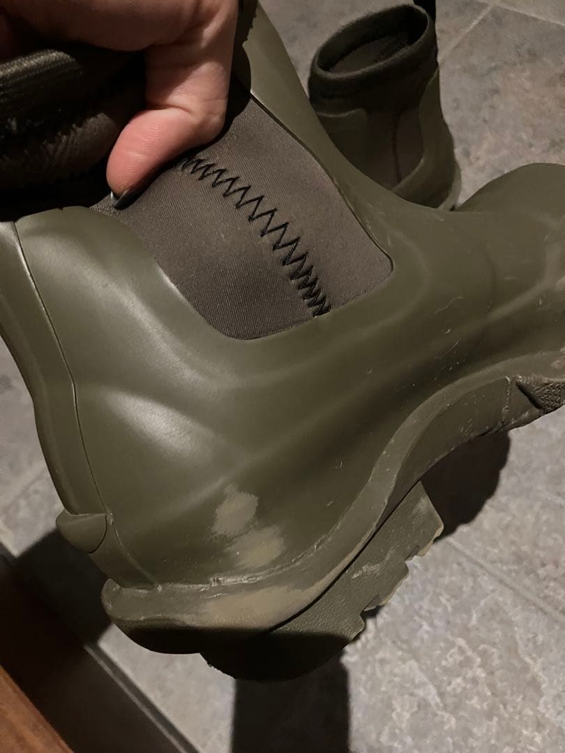 HUNTER×STELLA レインブーツ オリーブ色 箱付き