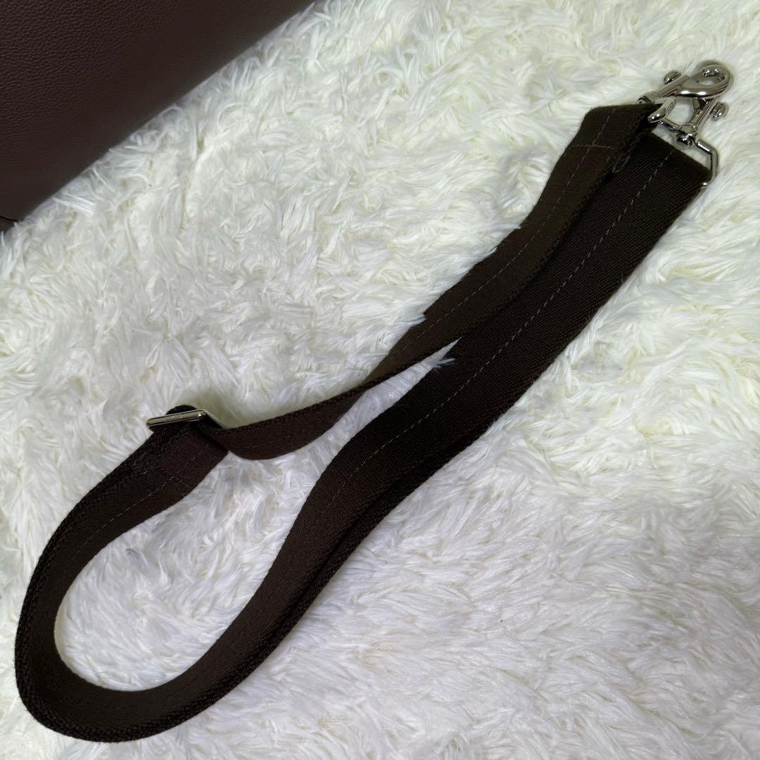 【美品】コーチ ハンドバッグ　ショルダーバッグ　 大容量 レザー 茶