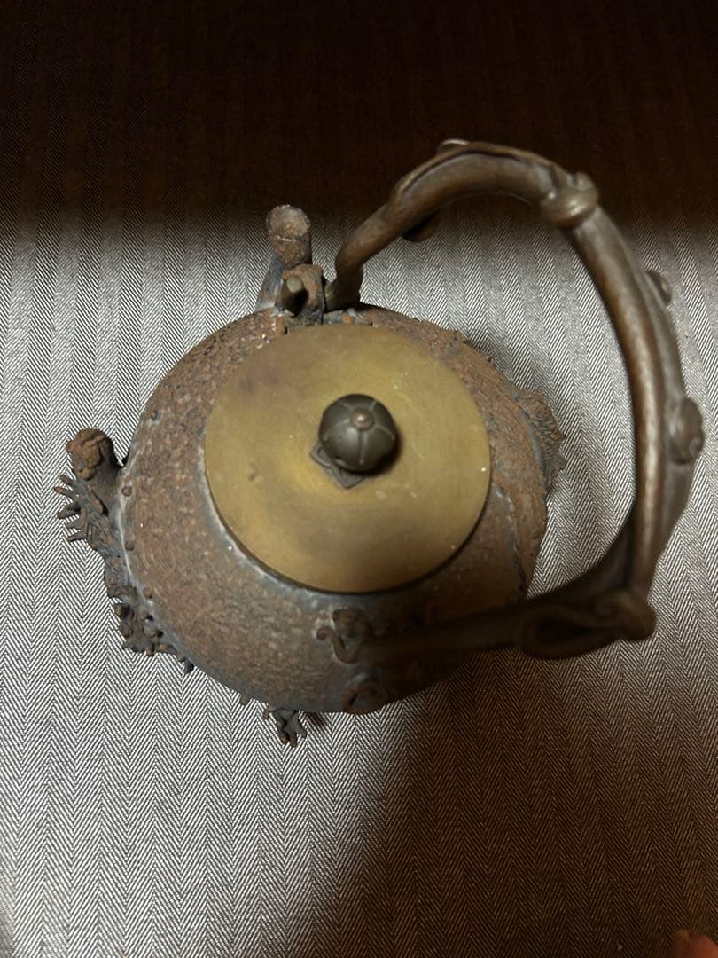 茶道具 鉄瓶　亀文堂鉄壺　鯉のぼり