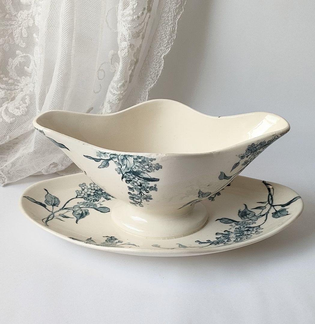 希少　美品　ジアン　LILAS 　ソーシエール　フランスアンティーク