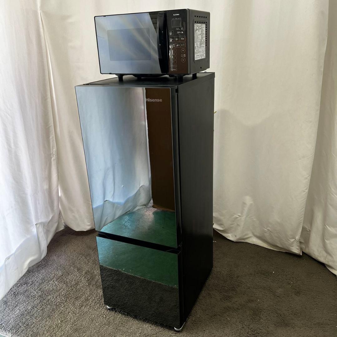 125 冷蔵庫　レンジ　一人暮らし　家電セット　黒　小型　安い　設置無料