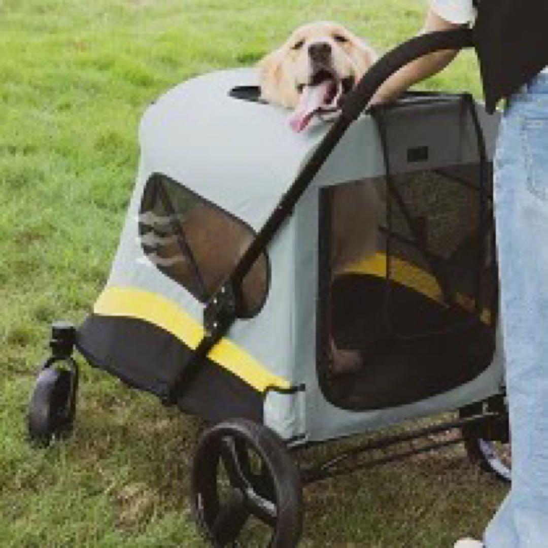 ペットカート大型犬 折りたたみ 中型犬4輪 耐荷重60kg 大型犬対応 軽量
