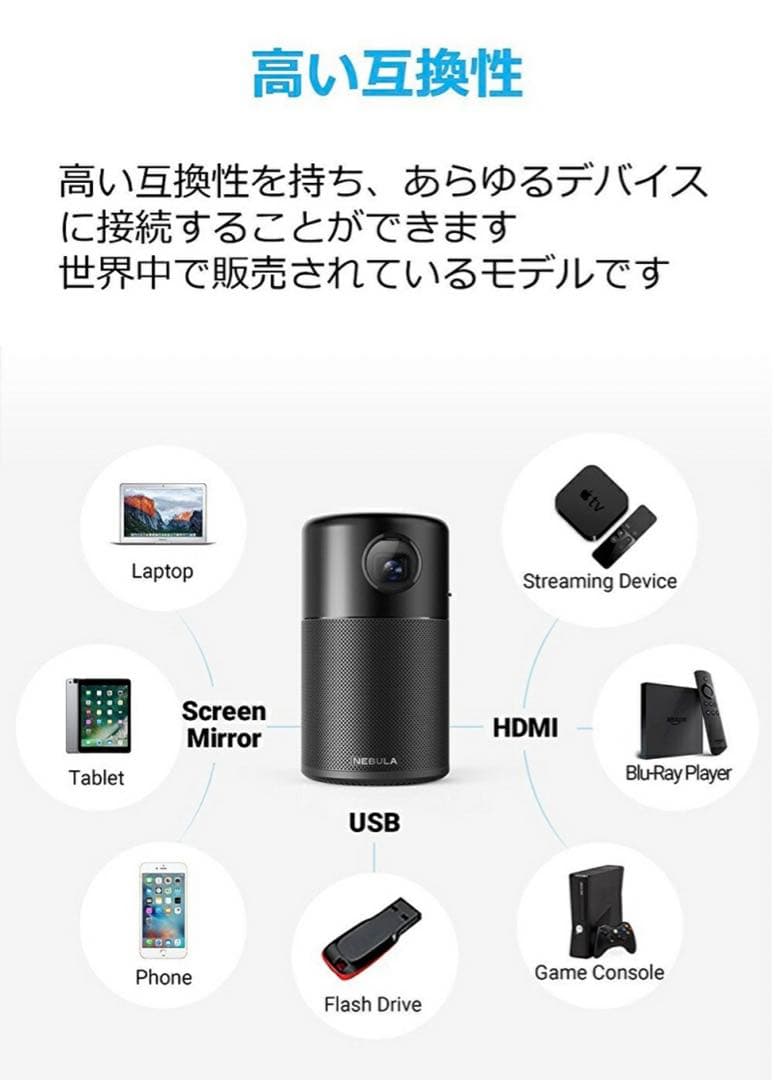 期間限定値下Anker Nebula Capsule 小型モバイルプロジェクター