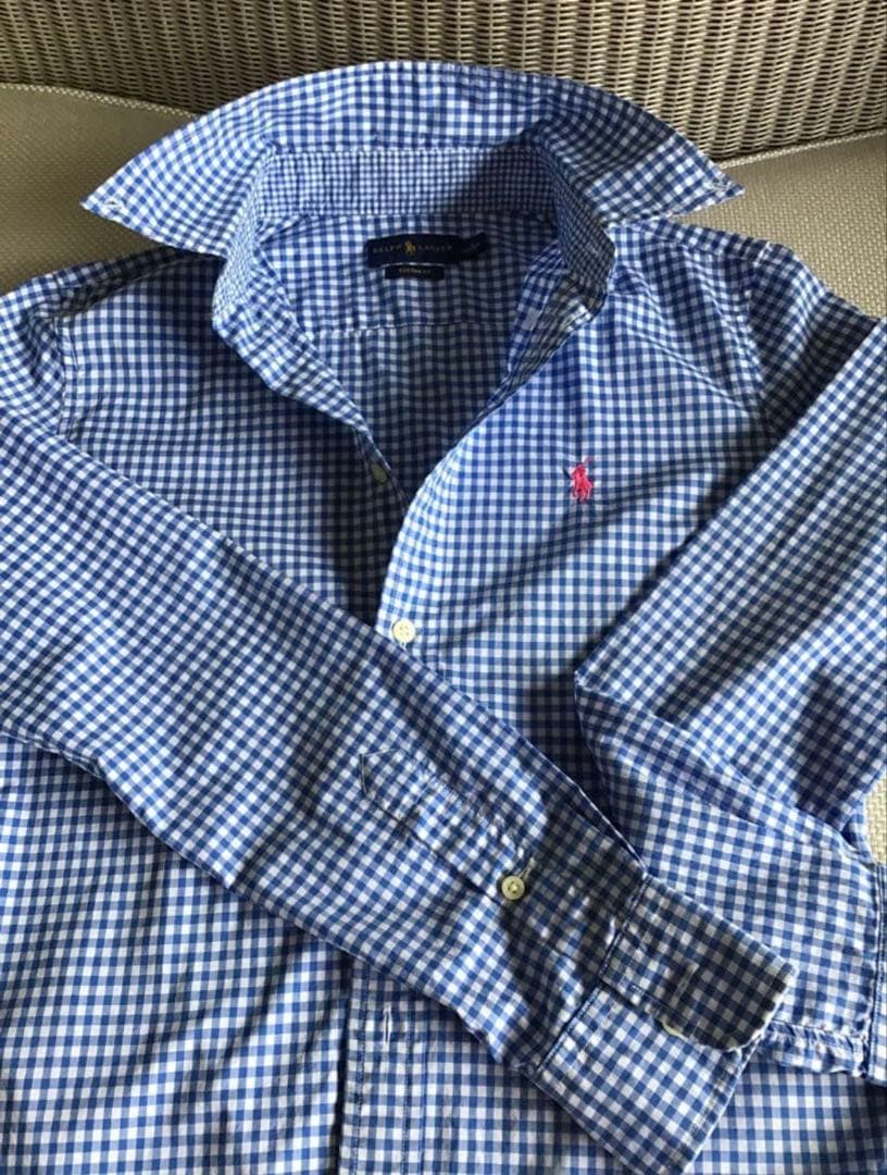 ラルフローレン　ギンガムチェックシャツ　美品