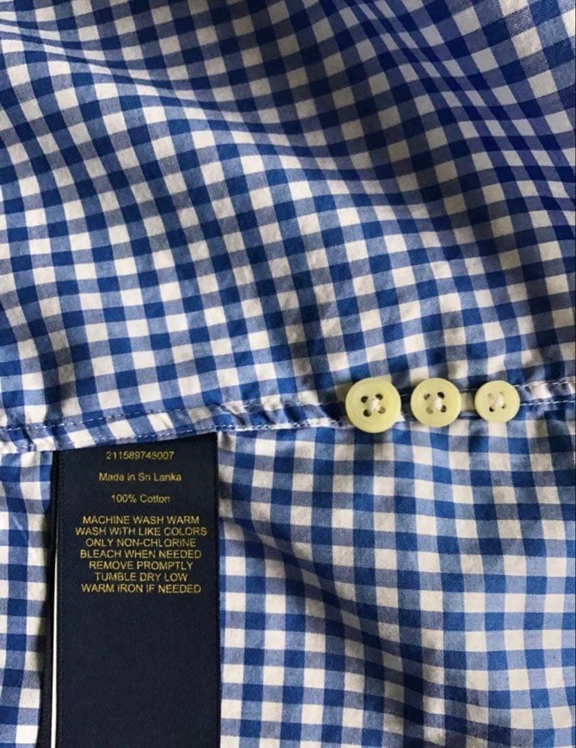 ラルフローレン　ギンガムチェックシャツ　美品