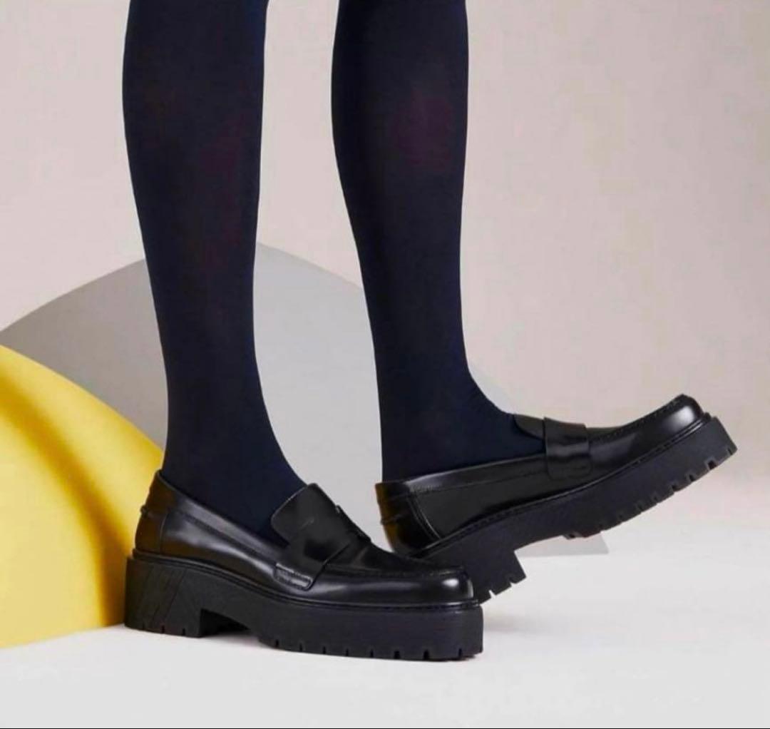 【美品】HERMÈSエルメス厚底ローファー ヒッチ希少