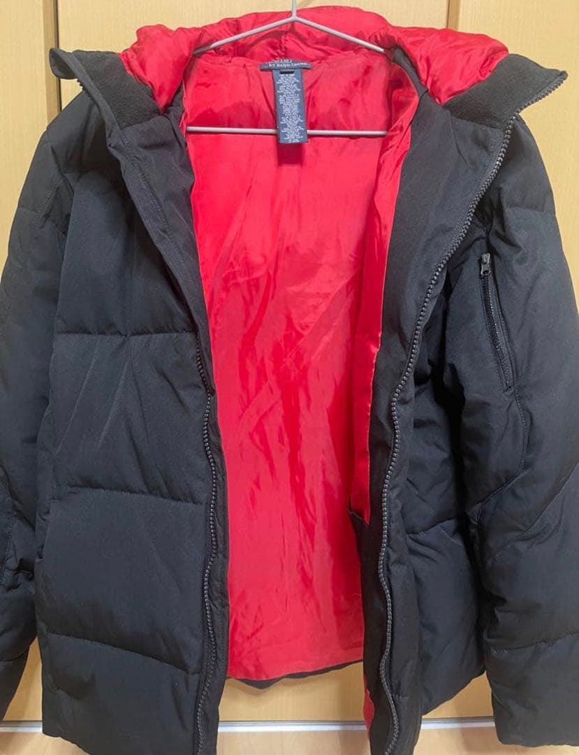 ポロバイラルフローレン　ダウンジャケット　ブラック　ビッグポニー