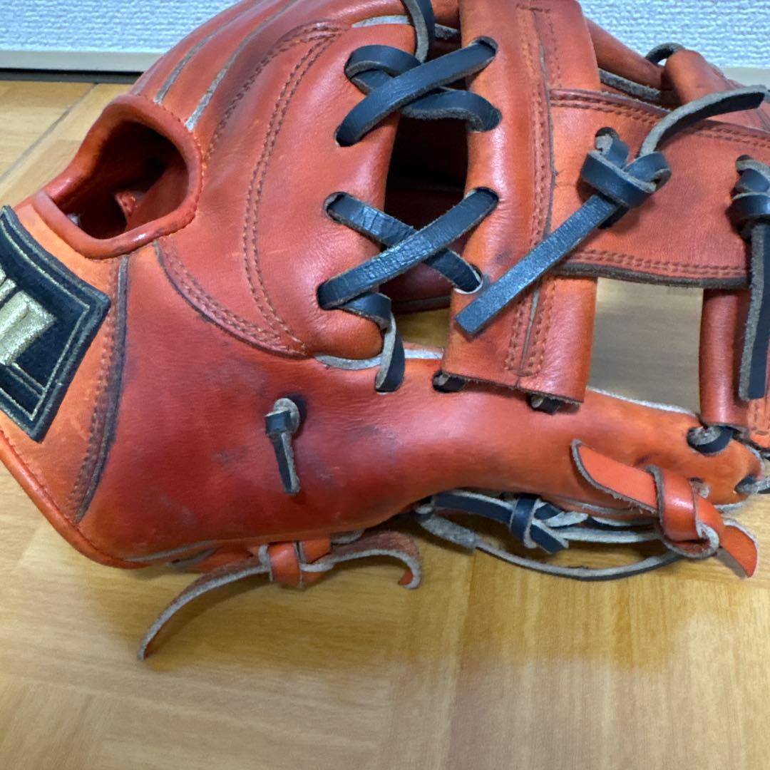 オレンジ レザー 硬式グローブ