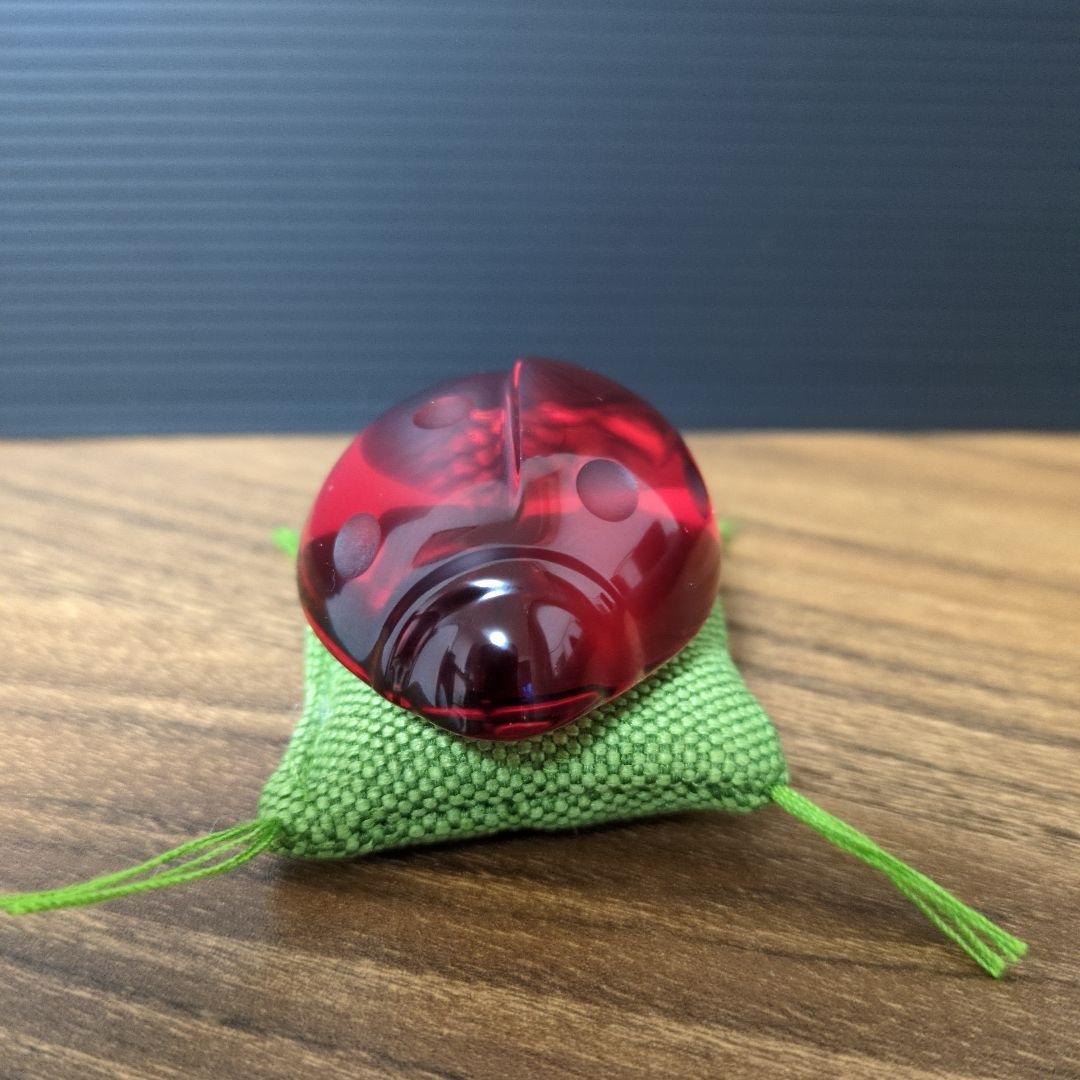 Baccarat バカラ てんとう虫 クリスタル　レッド