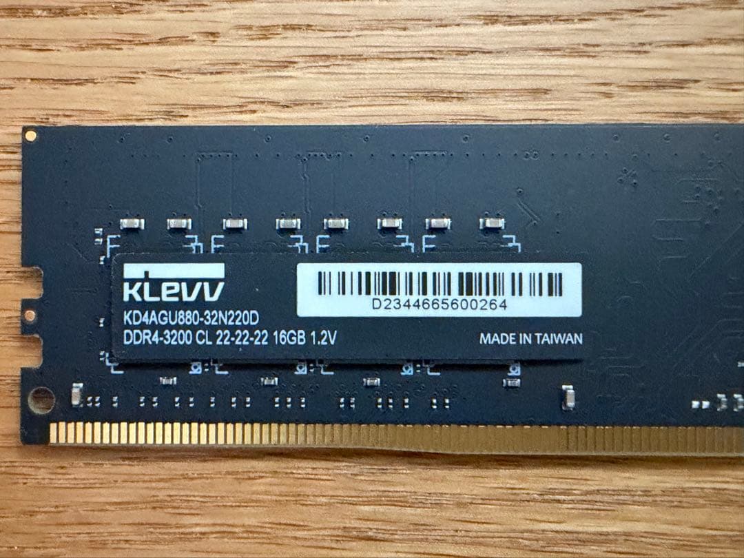 KLEVV メモリ DDR4 PC4-25600 16GB 2枚組