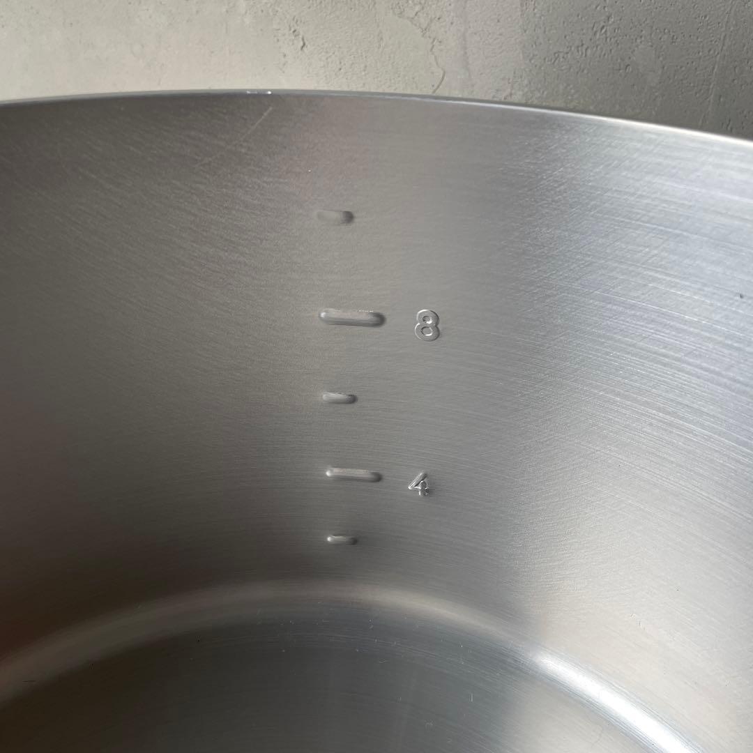 カンダ ハイグレード アルミ片手鍋 寸胴　目盛付 30cm 12L) 蓋つき