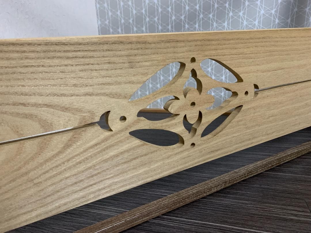 女桑縁 桐地 花紋透彫 上透し 風炉先屏風 茶道具 桐箱入 813