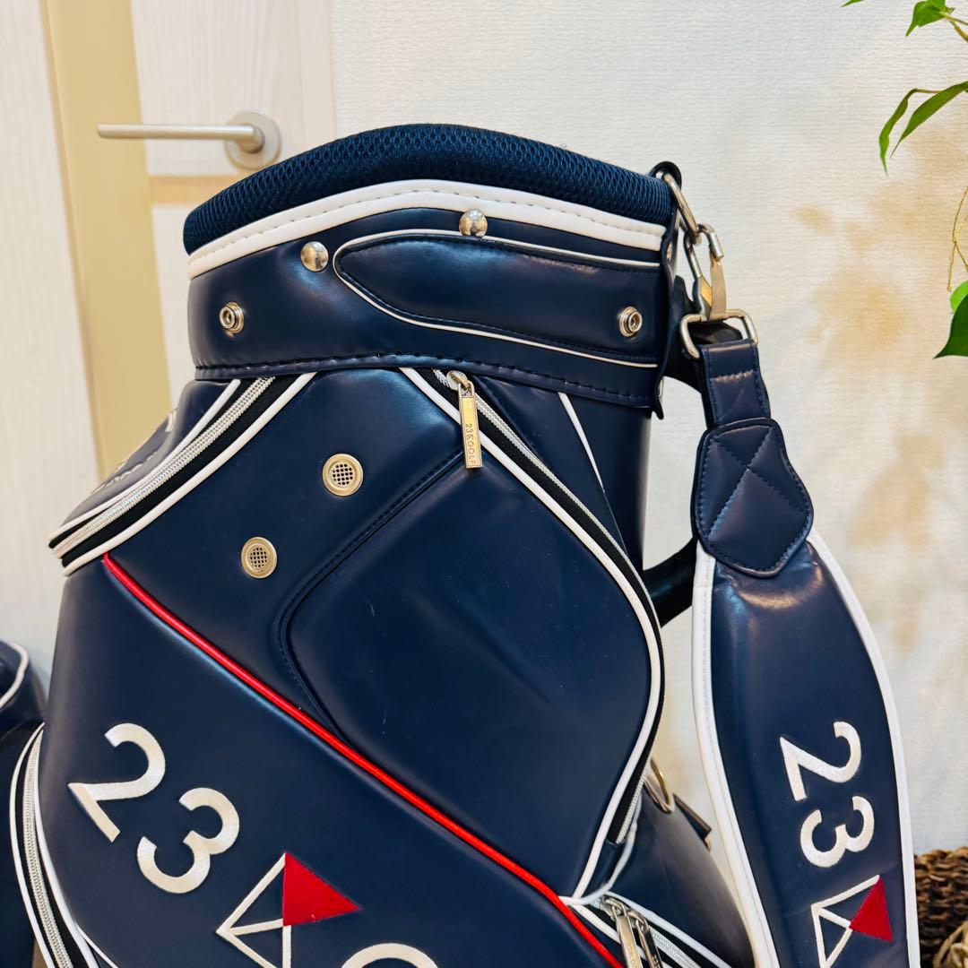 美品 23区ゴルフ キャディバッグ【20thアニバーサリーモデル】 ネイビー