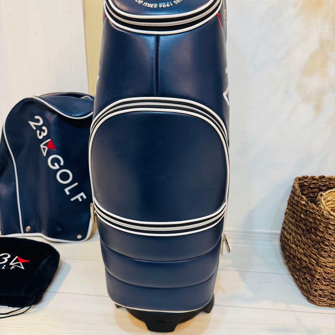 美品 23区ゴルフ キャディバッグ【20thアニバーサリーモデル】 ネイビー