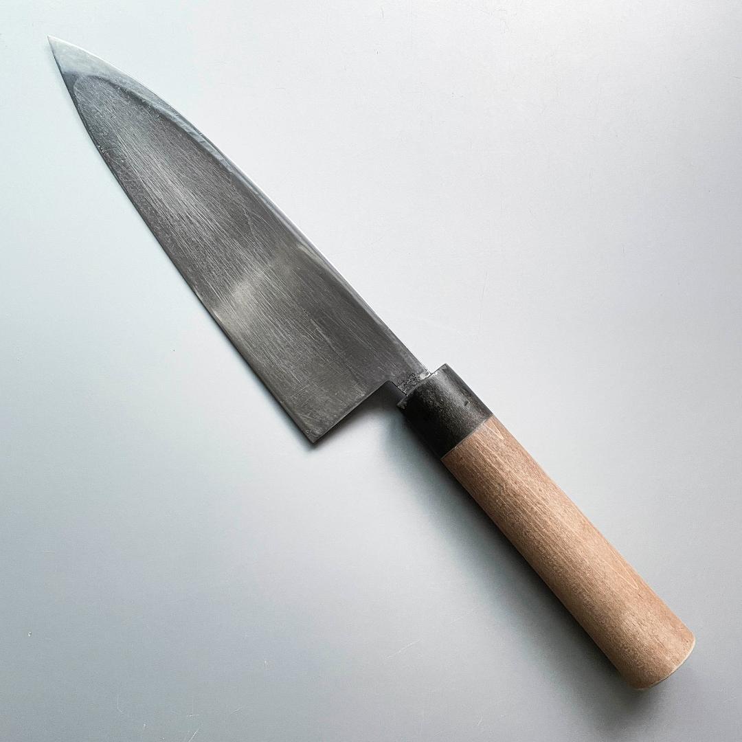 東源久一 出刃包丁 6.5寸（刃渡り193cm） 水牛柄