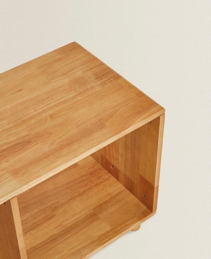 ZARA  木製オープンシェルフ 3収納スペース