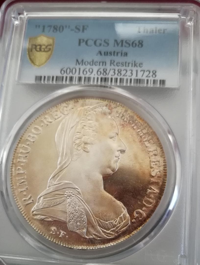 1780 オーストリア PCGS 銀貨 マリアテレジア アンティーク 