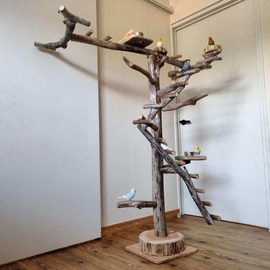はな バードアスレチックジム ㊽ 天然木 自然木 止まり木 インコ オウム