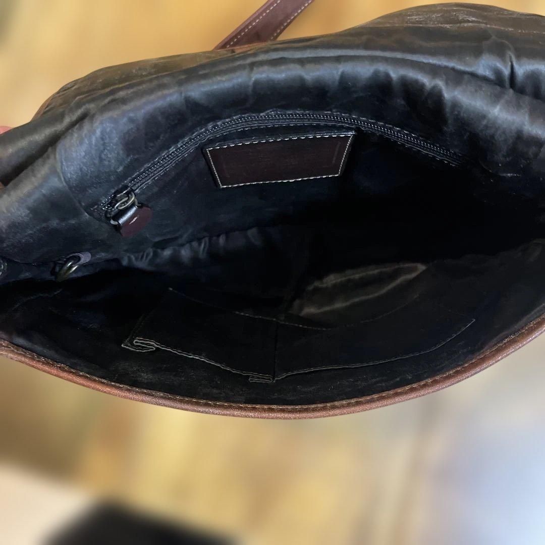 珍品　OLDコーチ　US MAIL ショルダーバッグ　ターンロック　ブラウン