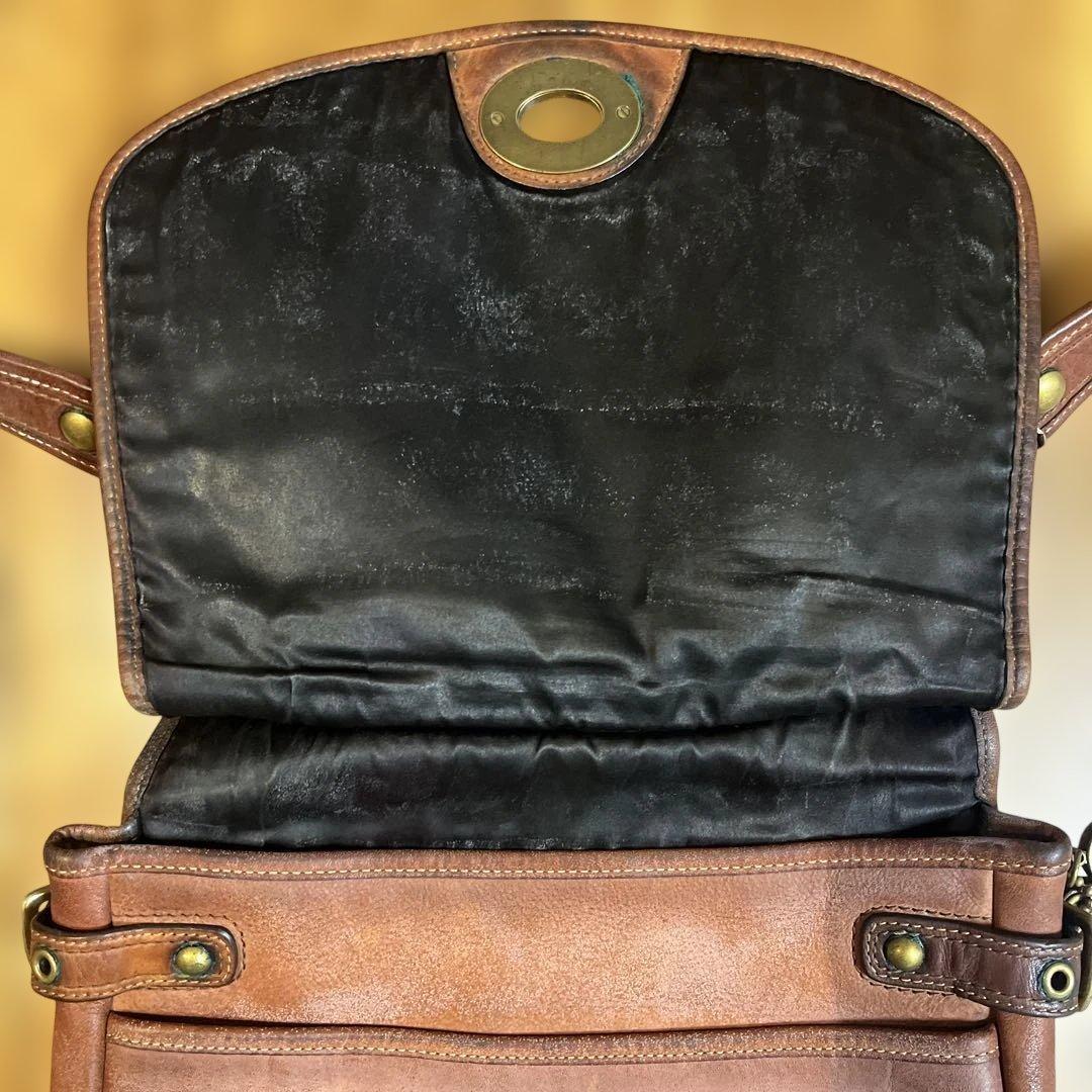 珍品　OLDコーチ　US MAIL ショルダーバッグ　ターンロック　ブラウン