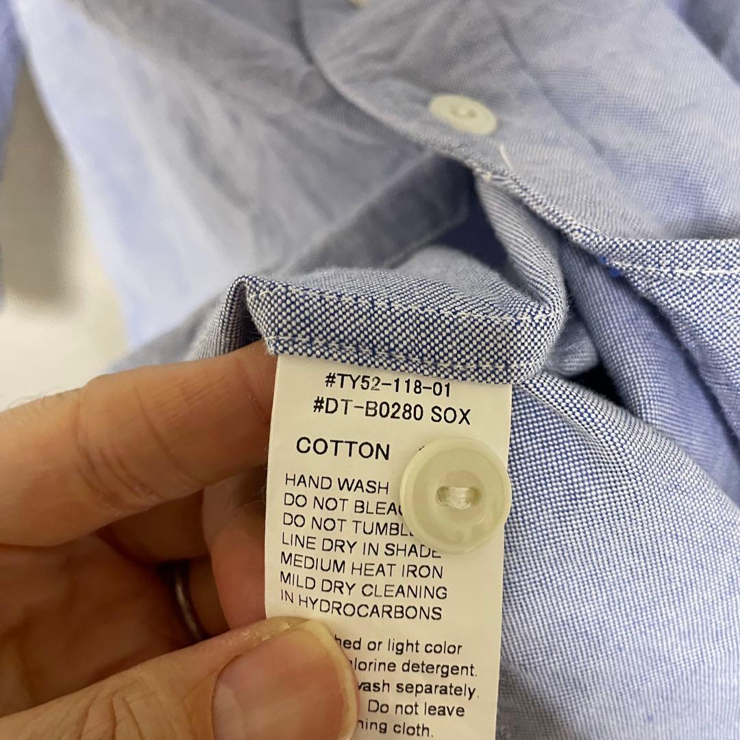 DANTON ダントン　オックスフォード バンドカラー　シャツ　44 L XL