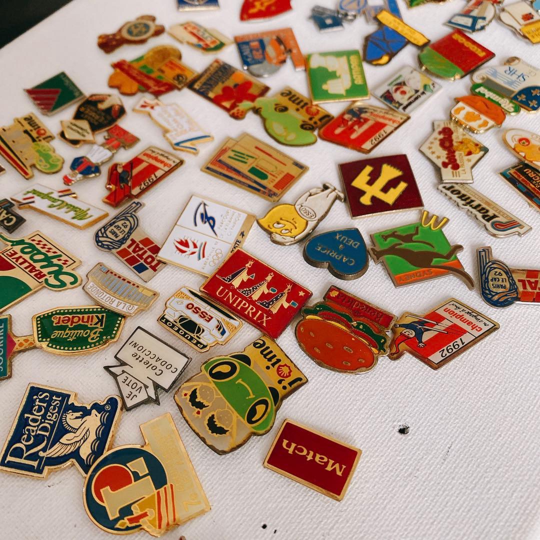 【まとめ売り大特価】　アメリカ　ヨーロッパ　ピンブローチ 74点セット