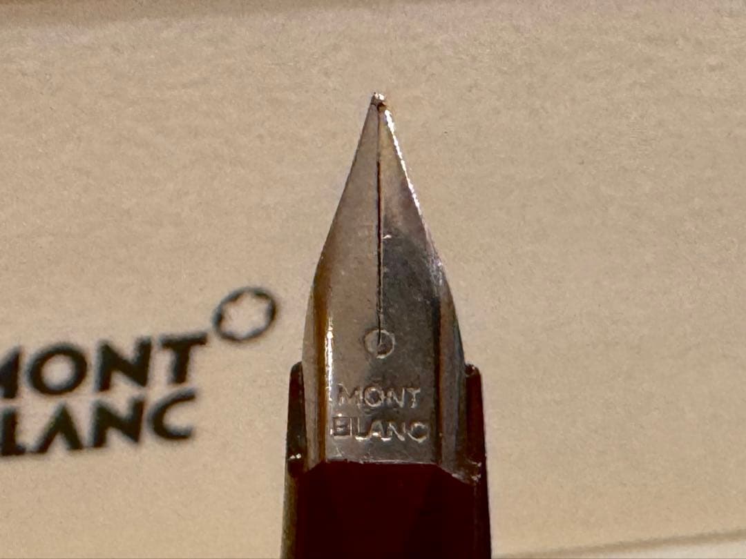 【美品】モンブラン No300 万年筆シルバー&ボルドー