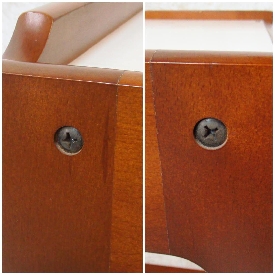 カリモク サイドテーブル コーヒーテーブル 昭和後期 引き出し付き レトロ